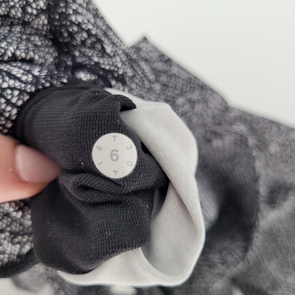 LULULEMON high waist wunder under HR SE mesh black and white leggings size 6 - Picture 6 of 7